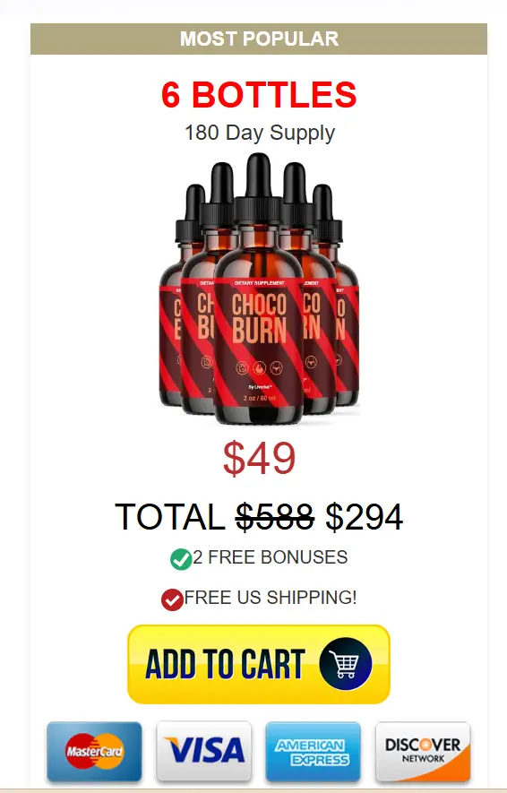 ChocoBurn supplement 6 bottles best value package